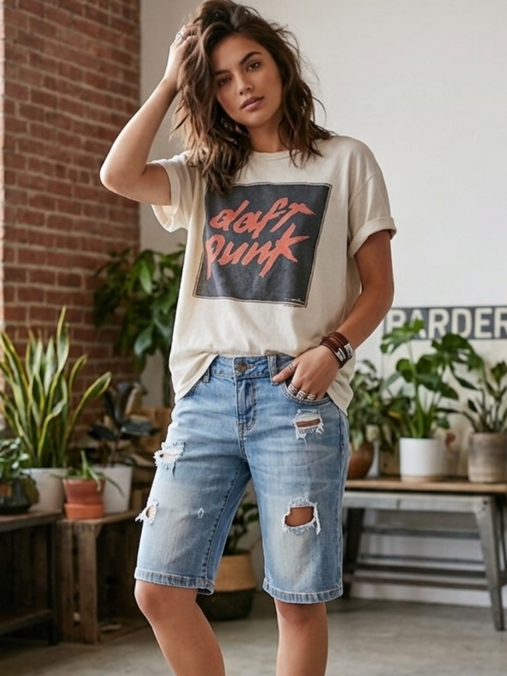 Jessica Simpson Low Rise Distressed Bermuda Shorts-Y2K Style-Size 25